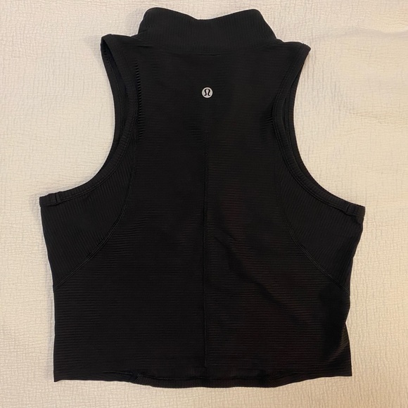 Lululemon Rib Zip-Front Cropped Run Tank Top - Picture 4 of 7